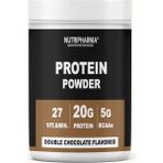 Nutripharma Protein Tozu – Double Chocolate | 20 G Protein, 27 Vitamin & Mineral | 464 G, 16 Servis - Double Çikolata