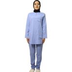 Nutrix Uniforma Tesettür Bebe Mavi Soft Likralı Hemşire ve Doktor Forması Takımı Hastane Üniforması - Bebek Mavisi - XL