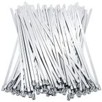 Nuts OT nuts Paslanmaz Çelik Kablo Bağları Metal Kendinden Kilitli Kablo Fermuar Bağları 80 Adet 4,6 x 200 mm Ağır Hizmet Egzoz Sargısı Kilitleme Bağları Top Kilit Bandı Fermuarlı Bağlar Ev Ofis Garaj Atölyesi Elektrikli için