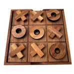NUTTA - TicTacToe Tic Tac Toe Ahşap Tahta XO OX Oyunları Sehpa Masa Oyuncağı Arkadaşlar ve Aile ile Eğlenceli Oyun Yetişkin Oyunları Seyahat Arka Bahçe İç Mekan Dış Mekan Dekoratif Dekor Oda
