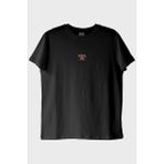 Nuugg Çevirmeli Telefon Desenli Nakış Siyah T-Shirt - 2XL