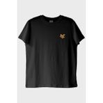 Nuugg Sarı Puzzle Parçası Desenli Nakış Siyah T-Shirt - Sevgililer Günü Çift Tişörtü - XL