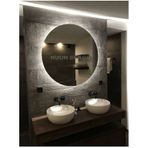 Nuun Dekor 70cm Trafolu Beyaz Ledli Dekoratif Ayna Duvar Aynası Banyo Aynası