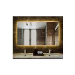 Nuun Dekor 80x60cm Günışığı Ledli Banyo Lavabo Ofis Makyaj Aynası - Trafolu