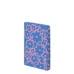 Nuuna Not defteri A6 | Graphic S - Flower Power | 2,5 mm nokta ızgarası | 176 numaralı sayfa | 120 g birinci sınıf kağıt | deri mavi | Almanya'da sürdürülebilir üretim