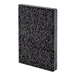 Nuuna tasarım Not Defteri Graphic L – "Analog" – Smooth Bonded deri, Softcover, Farbschnitt, Punktraster, 256 sayfa Premium kağıt, DIN A5, siyah