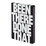 Nuuna tasarım Not Defteri Graphic L " – " been there – Smooth Bonded deri, Softcover, Farbschnitt, Punktraster, 256 sayfa Premium kağıt, DIN A5, siyah