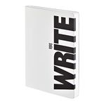 Nuuna tasarım Not Defteri Graphic L " – " Write-Wrong – Smooth Bonded deri, Softcover, Farbschnitt, Punktraster, 256 sayfa Premium kağıt, DIN A5, beyaz