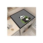Nuva Home Panda Baskılı Çamaşır Makinesi Kurutma Makinesi Örtüsü - Kaymaz Yıkanabilir Leke Su Tutmaz