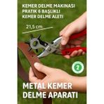 Nuveden Ieg 6 Farklı Uçlu Kemer Delme Pensesi Deri Kemer ve Kumaş Için Ayarlanabilir Delik Açıcı El - Renkli