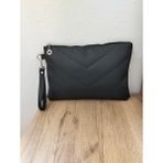 Nuveden Kadın Kapitone Desenli Portföy Clutch Çanta - --Siyah