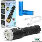 Nuvigo 2800 Lümen Özel Seri LED Çalışma Lambası - Yeşil Lazer Özellikli, Mıknatıslı, USB Şarjlı El Feneri WT-735