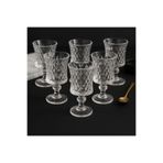 nuvom Kristal Desenli Kahve Yanı Cam Bardak Takımı (6’lı)