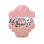 NUVVO RYL-HMR16150 5 Adet Cotton Lüyelek Tunik Kazak Bluz Hırka Ipi Yünü Açık Pembe 97548