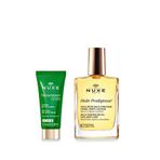 Nuxe Huile Prodigieuse Yüz Vücut Ve Saç İçin Kuru Yağ 30 Ml + Nuxuriance Ultra Yaşlanma Karşıtı Krem 15 Ml - Şeffaf