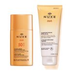 Nuxe Sun Güneş Koruyucu Hafif Dokulu Yüz Kremi SPF 50 50 ml - Nuxe Sun Güneş Sonrası Şampuanı 200 ml