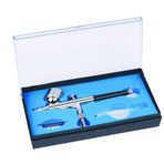 NUZAMAS 0,3 mm Dual-Action Airbrush Kit Set Air Brush Sprey Tabancası Makyaj Boyama Tırnak Sanatı Dövme için Plastik Damlalık ve İngiliz Anahtarı