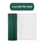 NVT YAPI İNŞAAT 1X10 METRE Puntalı Yeşil Tel 50x50 Gözaralıklı 2 mm Kalınlık-kafes Teli Kümes Teli