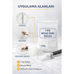 NVT YAPI İNŞAAT Beyaz Silikonlu Fayans Arası Derz Dolgu Lavabo Küvet Fayans Derzi 1 KG