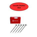NVT YAPI İNŞAAT Meridyen Çatı Vidası 5.5X105 mm Matkap Uçlu Trapez Sac Vidası Akıllı Vida (200 ADET) Sıkma Uç Hediye