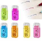 NVTRSD 6 adet Tippex Roller düzeltme rulosu, 6 m x 5 mm, Tippex fare rulosu, düzeltme faresi, mini, düzeltme bandı, ofis, ev, ofis veya okul için, şeffaf, çok renkli