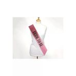 NW NessiWorld alvoxmlSMR-D085 Pembe Üzeri Siyah Kalın Bride To Be Yazılı Simli Işıltılı Kuşak Kemer 10X80 Cm