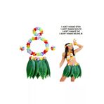 NW NessiWorld AYDXMLSMR-E030-E023 Yetişkin Hawaii Kostüm Seti - Yaprak Etek Ve Aksesuar Seti- 5 Parça