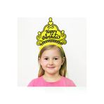 NW NessiWorld casaxml0649-S Sarı Happy Birthday Prenses Tacı – Doğum Günü Taç Anessiworldesuarı