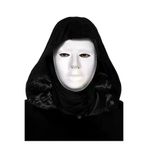 NW NessiWorld casaxmlE120-P Siyah Kapüşonlu 120 Cm Pelerin Ve Beyaz Boyanabilir Tam Yüz Maske