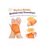 NW NessiWorld casaxmlF029-TURUNCU 80’Ler 90’Lar Retro Neon Turuncu File Parmaksız Kısa Eldiven 11 Cm