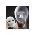 NW NessiWorld casaxmlSMR-E120 Beyaz Renk Boyanabilir Anonim Tam Yüz Cosplay Maske 24X18 Cm