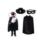 NW NessiWorld casaxmlSMR-ZORRO-SET Zorro Pelerini Şapkası Ve Maske Seti Çocuk Boy