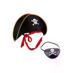 NW NessiWorld casaxmlSMR0350-SET Kaptan Jack Çocuk Korsan Şapkası Ve Göz Bandı Seti
