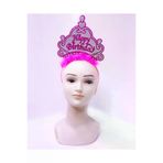 NW NessiWorld casaxmlSMR0649-PEMBE Happy Birthday Neon Pembe Renk Doğum Günü Tacı 24X15 Cm