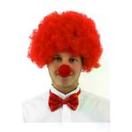 NW NessiWorld casaxmlSMRBONUS-BURUN-4 Kırmızı Renk Kıvırcık Afro Bonus Peruk Takma Saç Ve Kırmızı Burun Seti