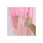 NW NessiWorld tysxmlE218-P Soft Pembe Püsküllü Kapı Perdesi - Parti, Baby Shower, Cinsiyet Partisi 1X2 M