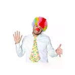 NW NessiWorld xmlsptSMR9635560 Rengarenk Kıvırcık Afro Bonus Peruk 110 Gr Ve Kırmızı Burun Seti