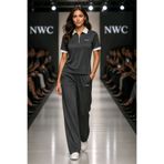 NWC Valeria Blue Gri İkili Takım Palazzo Compact Fabric Modal Kumas Pantolon Takım (Yumusak Kumaş ve Tüylenme yapmaz)