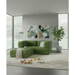 Nwin Home Linea 160*160 Köşe Koltuk Takımı Sünger Dinlenme Köşesi Metalsiz Cırtlı - Haki Yeşil