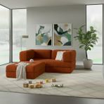 Nwin Home Linea 160*160 Köşe Koltuk Takımı Sünger Dinlenme Köşesi Metalsiz Cırtlı - Kiremit