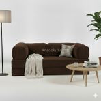 Nwin Home Linea Modüler Konfor Pratik Minder Köşe Takımı - Koltuk - Oyun Alanı - Kanepe 100*200 - Kahverengi