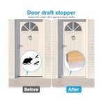 NY Home 10 Metre Kapı ve Pencere Bandı, Kendinden Yapışkanlı, Şeffaf Kapı ve Pvc Pencere Fitili, Duşakabin, Cam, Rüzgar Contası, Böcek, Toz, Ses Yalıtımı, 35 mm Soğuk Geçirmez Silikon Şerit İSO9001 - 001-Renkli - Option-1