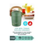 NY Home 1600ML Lunchbox 2 Kaseli 4-6 Saat Sıcak/soğuk Termos Özellikli Çelik Sefer Tası Yemek Kutusu (Yeşil) - 0,5 L