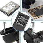 NY Home 25 Parça Çelik Hassas Tornavida Tamir Seti, Kutulu Tornavida Seti, Cep Telefonu, Tablet, Bilgisayar Tamir Seti 25 Parça, Yıldız, Düz, Torx Uçlu Set - Ahşap - Option-1