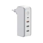 NY Home 30 Watt PD18W Zaman Ayarlı USB Çıkışlı Priz 180 Derece Döndürülebilir Fiş Qc3.0 2.4A USB Çıkışlı M8J301TE - 001-Renkli