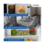 NY Home 6'lı Saklama Kabı Seti, Iç Içe Geçebilen Kaplar, Piknik Kutusu, Çok Amaçlı Kutular, Mikrodalgaya Uyumlu, Buzdolabı Kapları, Bpa - 0 Siyah - Option-1