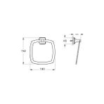 NY Home Base 400 A44120 Halka Havluluk, Krom - Option-1 - Adaçayı Yeşili