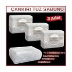 NY Home Bitkisel Çankırı Tuz Sabunu 300-350 gr x 3 Adet Zengin Mineralli Doğal Saf Çankırı Kaya Tuzu Sabunu - Option-1