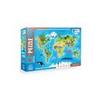 NY Home Blue Focus 100 Parça - Anımal World Map (Hayvan Dünya Haritası)
