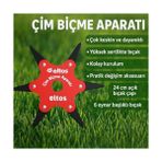 NY Home Çim Biçme Aparatı, 6 Bıçaklı, Ergonomik, Metal, Bahçe Tırpan Makinesi Ek Parça, CBA250 - Option-1
